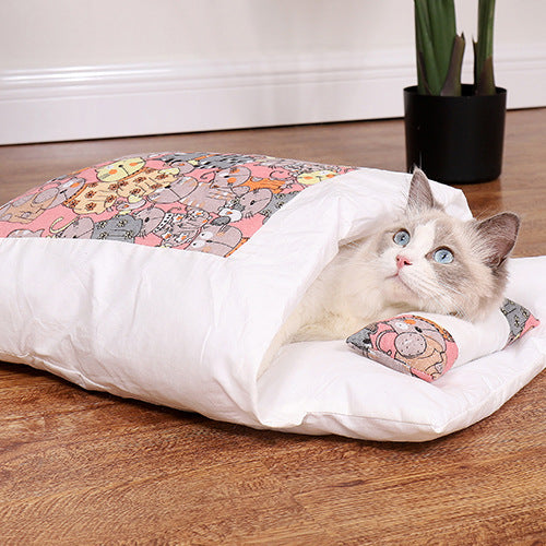 Japanese Cat Bed with Pillow